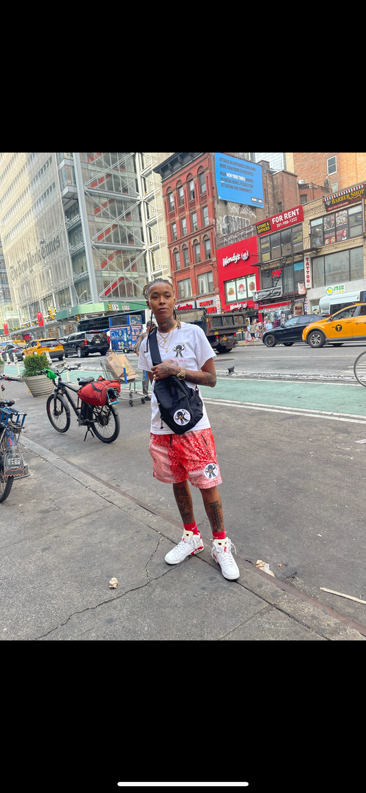 Red logo shorts